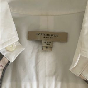 Used Burberry women white button down